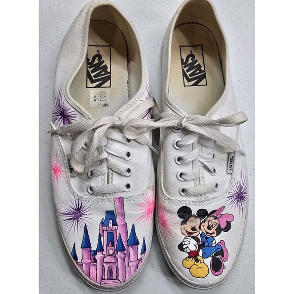 Vans Shoes - Disney Painted Vans Mickey & Minnie Mouse Castle Mens 8.5 Womens 10 Pre-owned